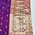 Purple zari woven paithani silk blend saree with blouse piece