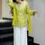 Lemon color stylish and partywear silk beautiful partywear dress