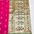 Pink zari woven paithani silk blend saree with blouse piece
