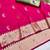 Pink zari woven paithani silk blend saree with blouse piece
