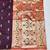 Dark wine zari woven paithani silk blend saree with blouse piece
