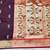 Dark wine zari woven paithani silk blend saree with blouse piece
