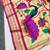 Light green woven paithani silk blend saree with blouse piece