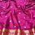 Wine zari woven paithani silk blend saree with blouse piece