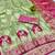 Light green zari woven banarasi silk blend saree with blouse piece