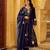 Blue color stylish and partywear chanderi beautiful partywear dress