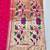 Rani pink zari woven paithani silk blend saree with blouse piece