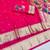 Rani pink zari woven paithani silk blend saree with blouse piece