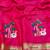 Rani pink zari woven paithani silk blend saree with blouse piece