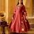 Maroon color stylish and partywear chanderi beautiful partywear dress