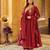 Maroon color stylish and partywear chanderi beautiful partywear dress