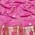 Pink zari woven banarasi silk blend saree with blouse piece