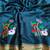 Firozi zari woven paithani silk blend saree with blouse piece