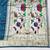 Firozi zari woven paithani silk blend saree with blouse piece