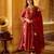 Maroon color stylish and partywear chanderi beautiful partywear dress