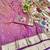 Purple zari woven paithani silk blend saree with blouse piece