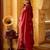 Maroon color stylish and partywear chanderi beautiful partywear dress