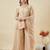 Cream color stylish and partywear crunchy silk beautiful partywear dress