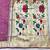 Purple zari woven paithani silk blend saree with blouse piece