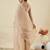 Cream color stylish and partywear crunchy silk beautiful partywear dress