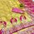Gold zari woven banarasi silk blend saree with blouse piece