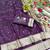 Wine zari woven paithani silk blend saree with blouse piece