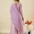Lavender color stylish and partywear crunchy silk beautiful partywear dress