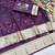 Wine zari woven paithani silk blend saree with blouse piece