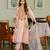 Peach color stylish and partywear pv chanderi beautiful partywear dress