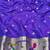 Purple zari woven paithani silk blend saree with blouse piece