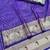 Purple zari woven paithani silk blend saree with blouse piece