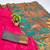Rani pink zari woven paithani silk blend saree with blouse piece