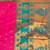 Rani pink zari woven paithani silk blend saree with blouse piece