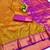 Mehendi zari woven paithani silk blend saree with blouse piece