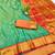 Light green zari woven paithani silk blend saree with blouse piece