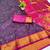 Wine zari woven paithani silk blend saree with blouse piece
