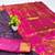 Wine zari woven paithani silk blend saree with blouse piece