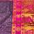 Wine zari woven paithani silk blend saree with blouse piece