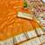 Gold zari woven paithani silk blend saree with blouse piece