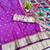 Purple zari woven paithani silk blend saree with blouse piece