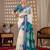 Elegant White Printed Linen Saree