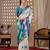 Elegant White Printed Linen Saree