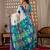 Elegant White Printed Linen Saree