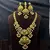 Antique Matte Lakshmi Necklace Set with Peacock Earrings & Maang Tika – Traditional Indian Bridal Jewelry