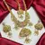 Antique Matte Lakshmi Necklace Set with Peacock Earrings & Maang Tika – Traditional Indian Bridal Jewelry