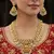 Antique Gold Temple Jewelry Set – Goddess Lakshmi Haram Necklace, Pearl Earrings