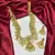 Antique Gold Temple Jewelry Set – Goddess Lakshmi Haram Necklace, Pearl Earrings