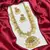 Antique Gold Temple Jewelry Set: Lakshmi Haram Necklace, Jhumka Earrings, Guttapusalu Pearls