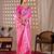 Elegant Pink Printed Linen Saree