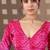 Elegant Pink Printed Linen Saree